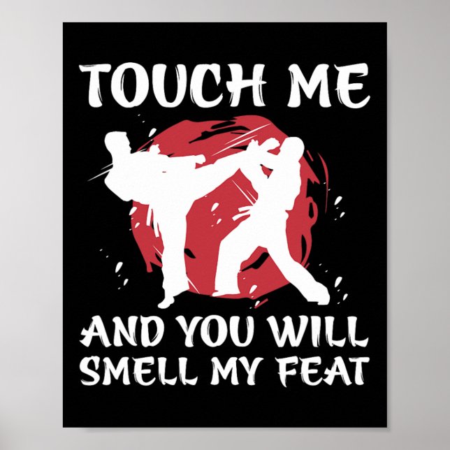 Poster Karate Fighter Boy Youth Men Japanese Martial Arts (Frente)