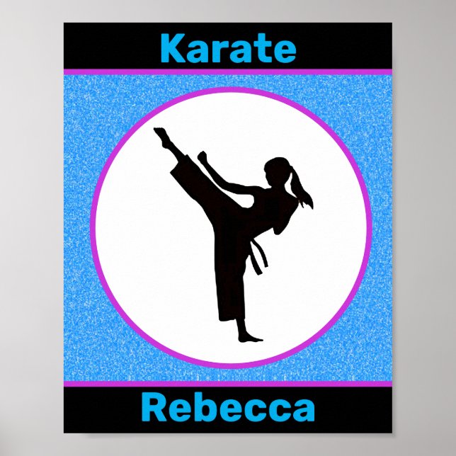 Poster Karate Garotas Brilho (Frente)