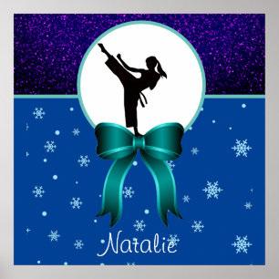 Poster Karate Girls Glitter e Arco Snowflake