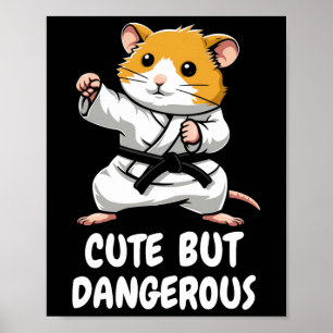 Poster Karate Hamster Cute Mas Perigoso Ar Marcial Engraç