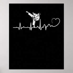 Poster Karate Heartbeat Gift Para Karateka