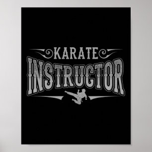 Poster Karate Instrutor Black Belt Artes Marciais Japones