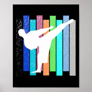 Poster Karate Judo Kickboxing Luta Livre Masculino Femini