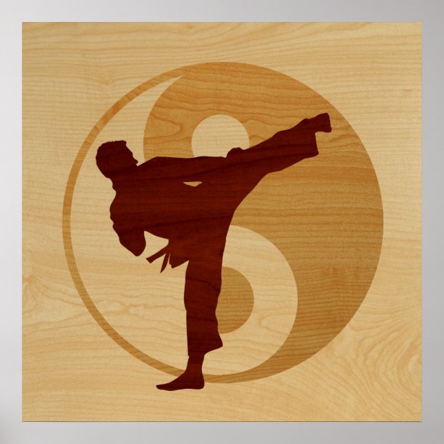 Poster Karate Kick-Yin Yang. (Frente)