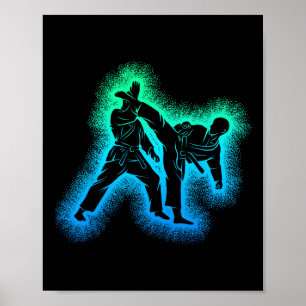 Poster Karate Kickboxing Taekwondo Kids Boys