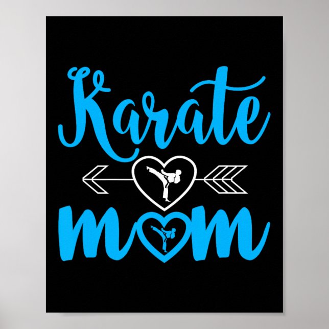Poster Karate Mãe Engraçado Orgulho Mãe (Frente)