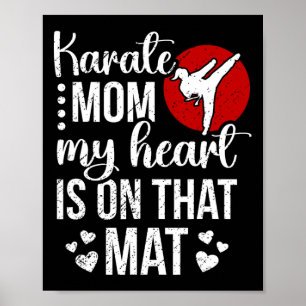 Poster Karate Mãe Meu Coração Está Naquela Mãe Karate