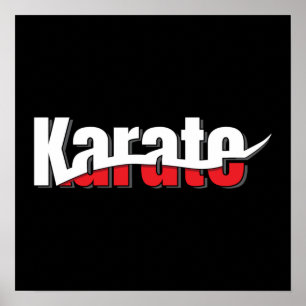 Poster Karate Martial Arts Abstrato Swish