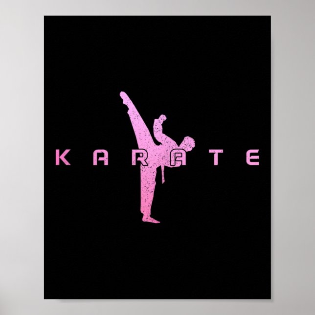Poster Karate Martial Arts Combatendo Meninas Negras (Frente)