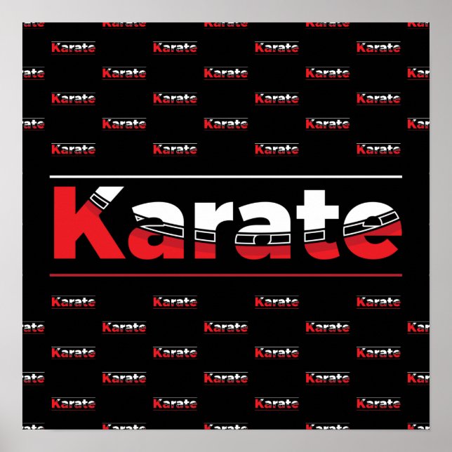 Poster Karate Martial Arts Red (Frente)