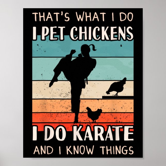 Poster Karate Outfit - Design para galinhas reprodutoras  (Frente)
