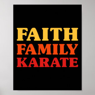 Poster Karate Para Homens Karate Para Mulheres Fé Família