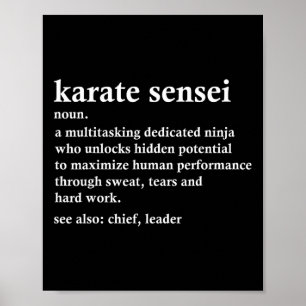 Poster Karate Sensei Definição Enstru Artes Marciais Engr