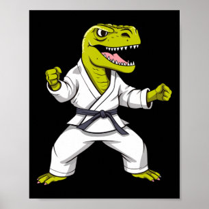 Poster Karate T-rex Artes Marciais Taekwondo Kickboxing P
