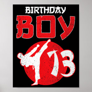 Poster Karate Taekwondo, Arte Marcial De Aniversário De 1