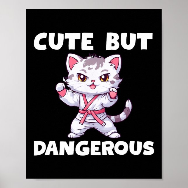 Poster Karate Taekwondo Kitty Cat Kara (Frente)