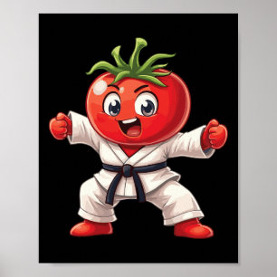 Poster Karate Tomate Judogi Poderoso Artes Marciais Desen