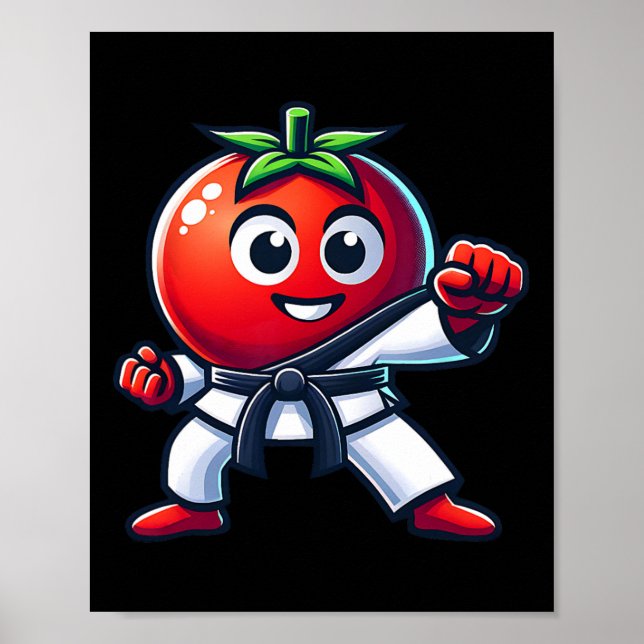 Poster Karate Tomato Funniest Martial Arts Design For All (Frente)