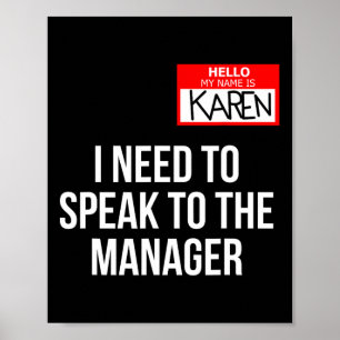 Poster Karen Costume Halloween Posso Falar Com O Gerente?