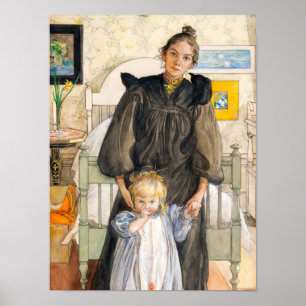 Poster Karin e Kersti, 1898, por Carl Larsson