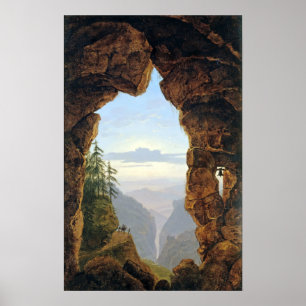 Pôster Karl Friedrich Schinkel a porta nas rochas