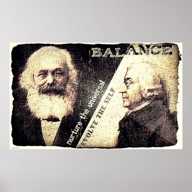 Pôster Karl Marx e Adam Smith, a dúzia de ... (antiga cos (Frente)