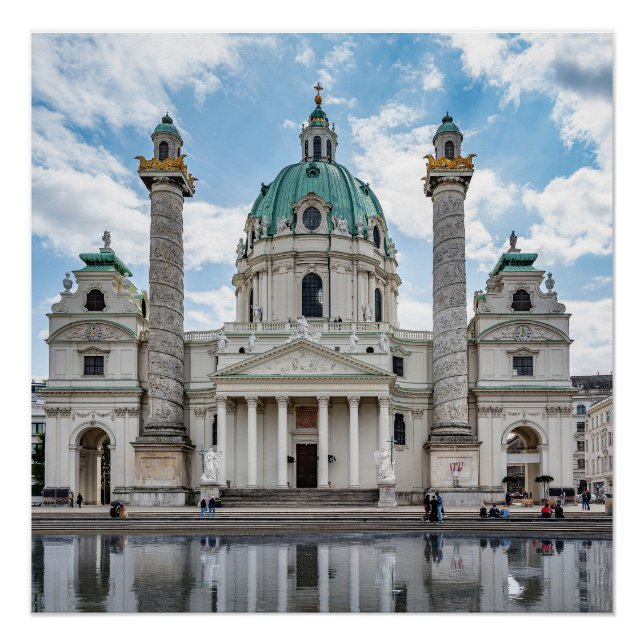 Pôster Karlskirche em Viena, Áustria (Frente)