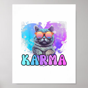 Poster karma cat lover karma é meu verão namorado cruel