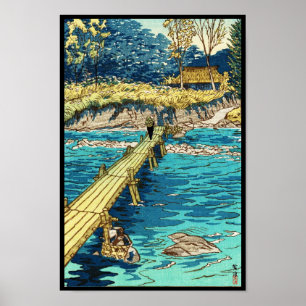 Poster Kasamatsu Shiro Musashi Arashiyama shin hanga