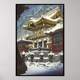 Poster Kasamatsu Shiro Snow no portal Yomei em Nikko
