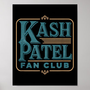 Poster Kash Patel Fan Club Vintage Logotipo Presidente Tr