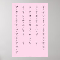Katakana com Romaji aprende caracteres japoneses