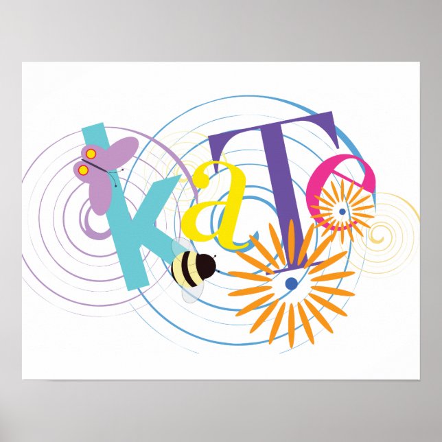 Poster Kate Poster, fundo branco (Frente)