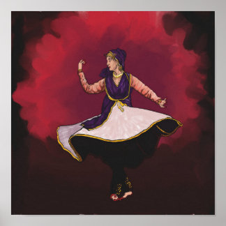 Poster Kathak Dancer - uma performance individual