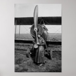 Poster Katherine Stinson Com Biplane - 1917