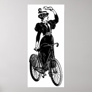 Pôster Katherine, um ciclista Vintage