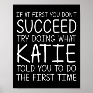 Poster Katie Gift Name Personalizado Birthday Engraçado C