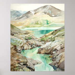 Poster Katmai National Park Watercolor