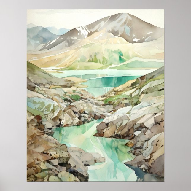Poster Katmai National Park Watercolor (Frente)