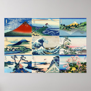 Poster Katsushika Hokusai - 36 visualizações da seleç