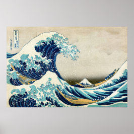 Poster Katsushika Hokusai - A Grande Onda de Kanagawa
