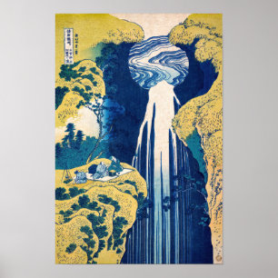 Poster Katsushika Hokusai - Cachoeira Amida