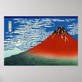 Poster Katsushika Hokusai - Vento fino, Bom dia