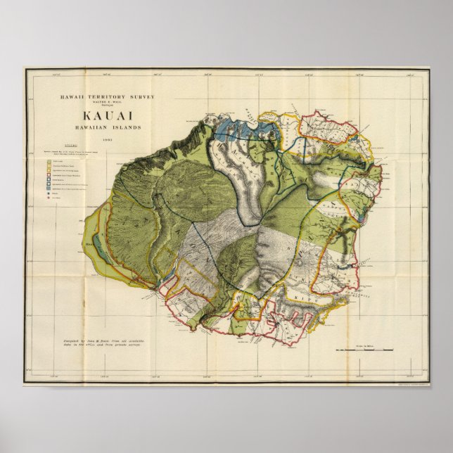 Pôster Kauai, Havaí (Frente)