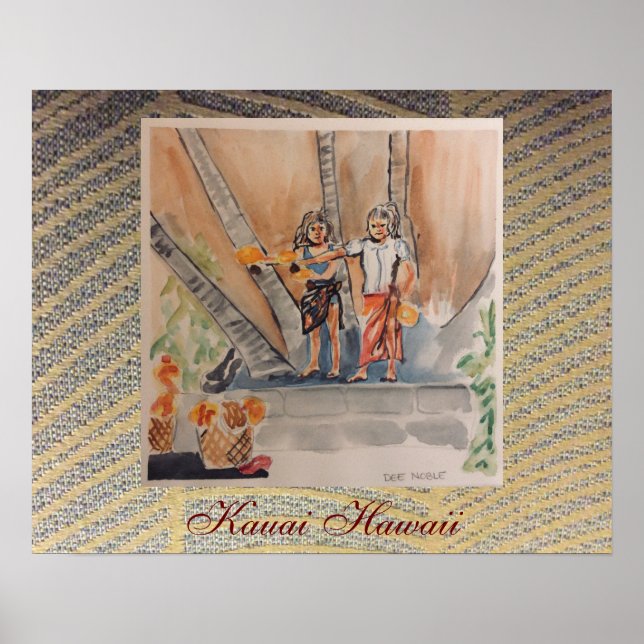 Poster Kauai Hawaii por Chloe Dee Noble (Frente)