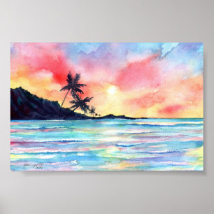 Poster Kauai Sunset