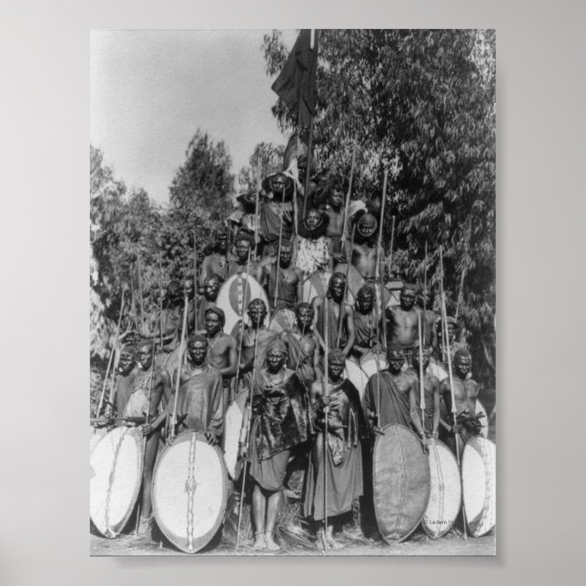 Poster Kavirondos with Spears and Shields (Frente)