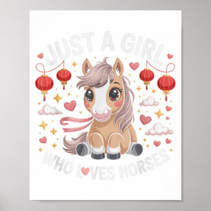 Poster Kawaii 2026 Apenas Garota Que Ama Cavalos Sorte Da
