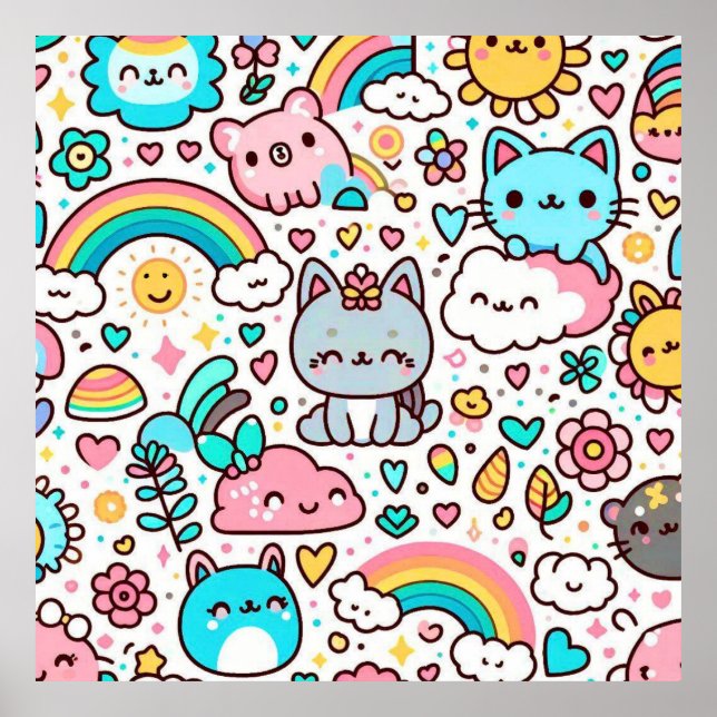 Poster Kawaii Art (Frente)