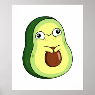 Poster Kawaii Avocado